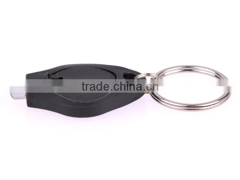 7 Color Plastic 20000mcd Cheap Custom Fashion Key Chain Mini Led Flashlight Keychain