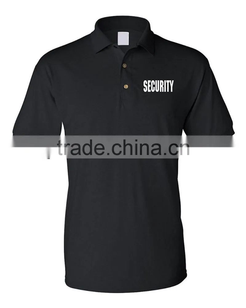 Security Guard Uniform Shirts Silkscreen Sport Polo Tshirt Design Men's Security Guard Uniforms For Sale
