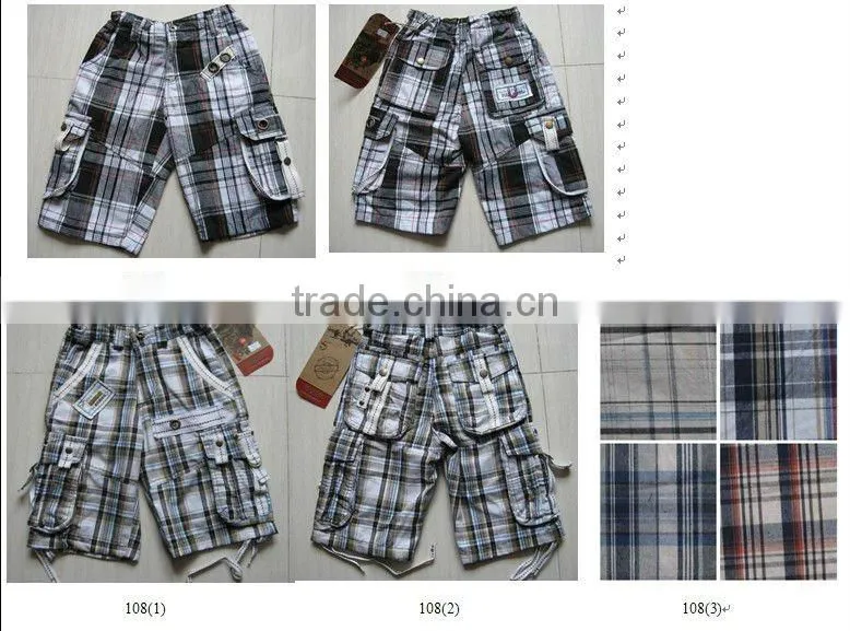 Boy's fashion yarn dyed shorts 101 106-108 1201-1205