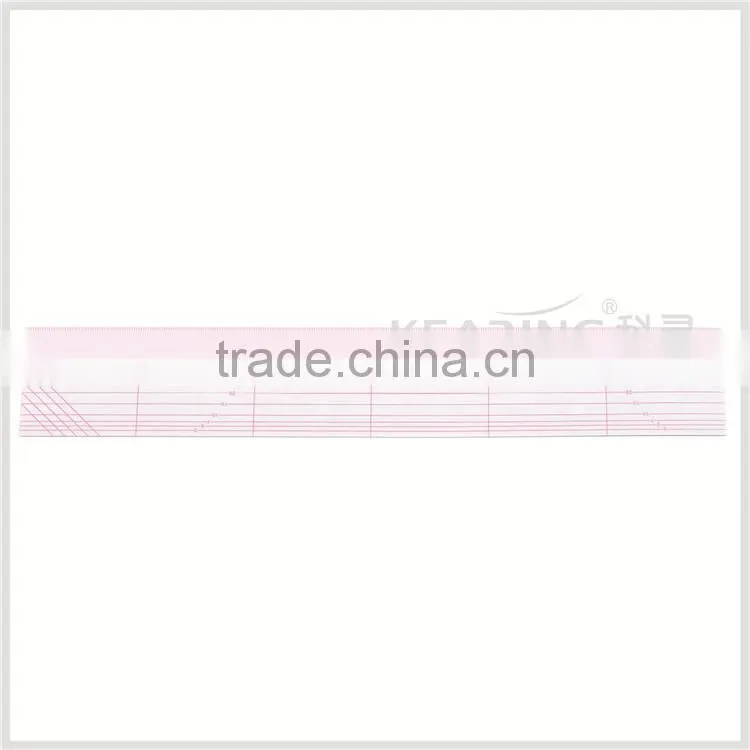 2017 China 12"*0.5" straight rigid plastic inch patchwork ruler for fashion design#KPR12005