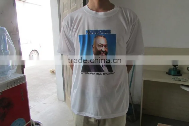 white 100% polyester culture clothing custom election t-shirt wholesale from china