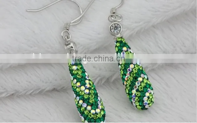 Fashionable studded with diamond pendant earrings.A birthday present