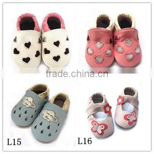 star design genuine leather soft sole baby shoes sandals for kids