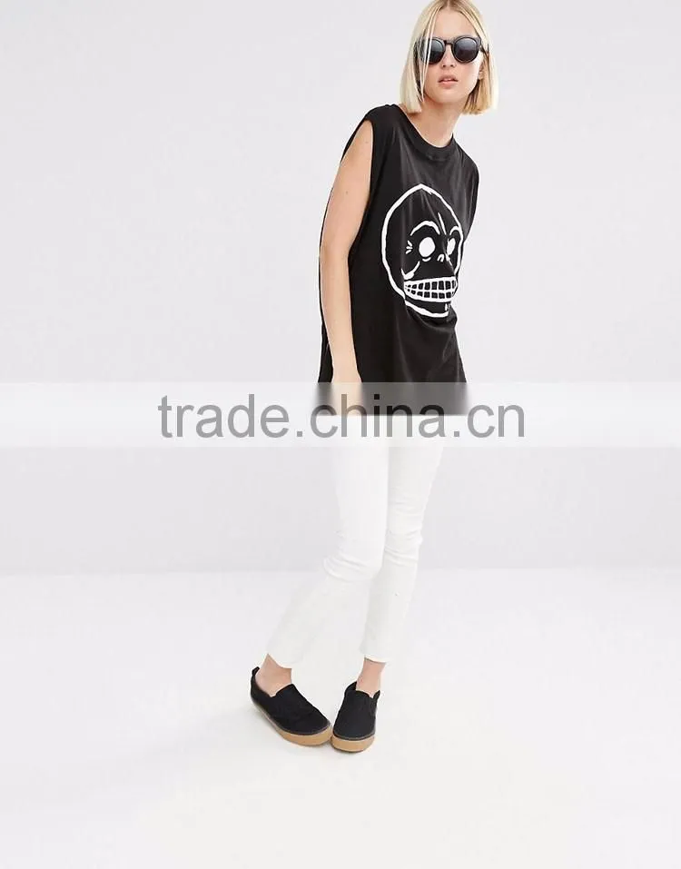 Guangzhou Shandao Casual Summer O-neck Sleeveless 160g Custom Woman Bamboo T Shirts