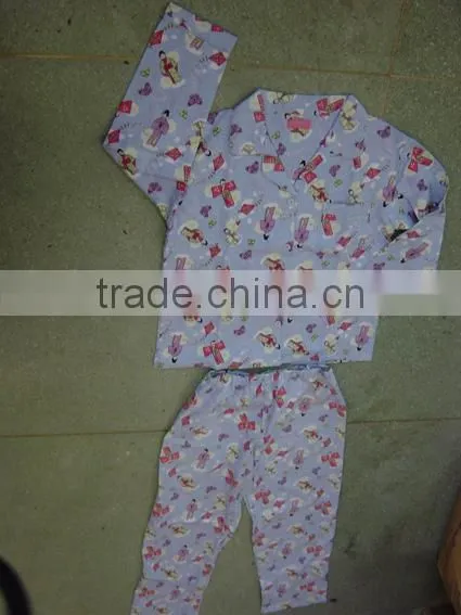 flannel fabric pajamas of baby