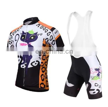 Cat designs Short Sleeve Cycling Jersey Bike Wear Breathable Bicycle Clothing Cycling Clothes Women