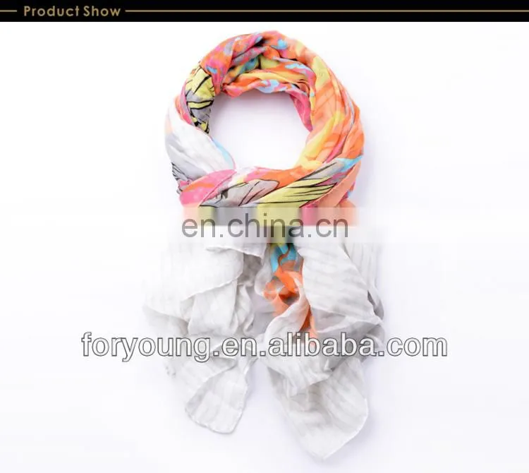 ostrich feather print scarf