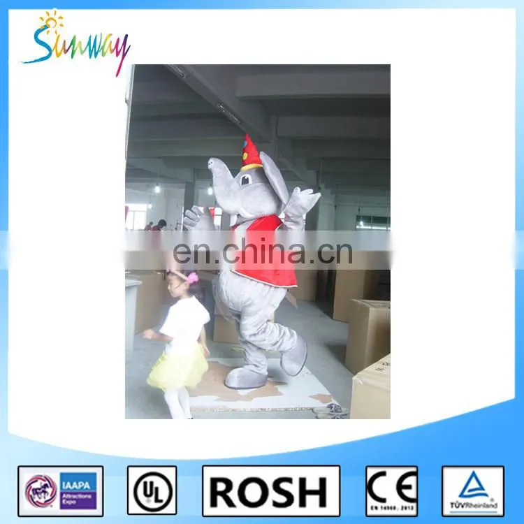 2016 adult elephant costume/elephant mascot costume for dance