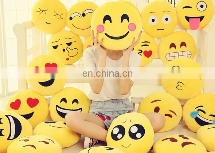 2016 New product pp custom whatsapp emoji pillow cute smiley face soft toys poop plush emoji pillow