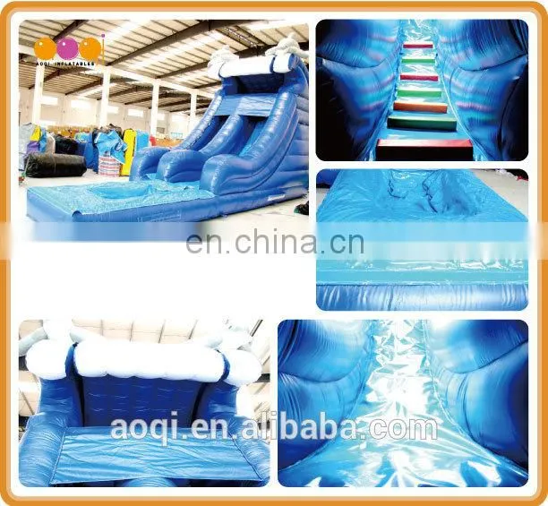 AOQI products cheap inflatable water slide commercial outdoor inflatable slide with free EN14960 certificate