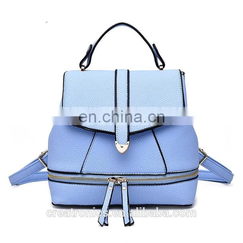 CR 80% customer repeat order new product sales well cheap rucksack for young girls pink color womens leather purse backpack