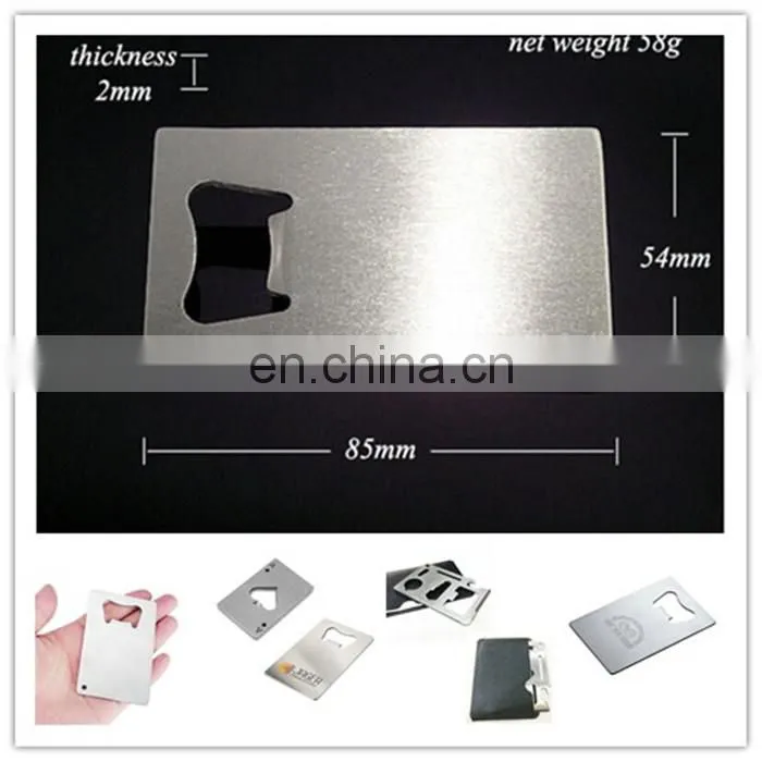 Creative stainless steel beer credit card shaped bottle opener