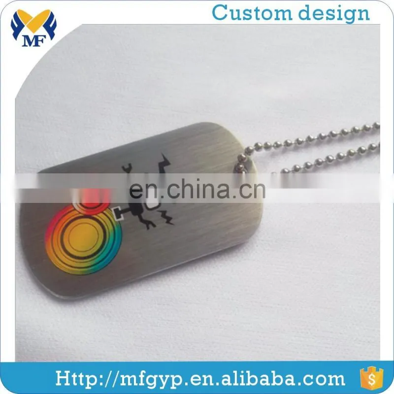 Gift item custom round dog tag with ring