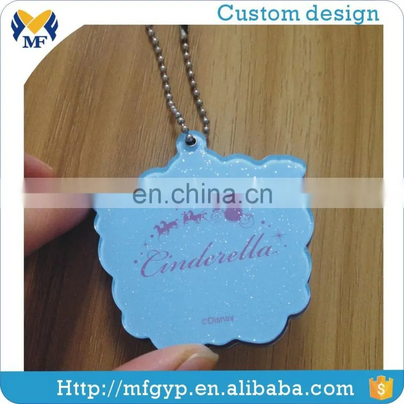 Custom logo clear plastic acrylic keychains charm