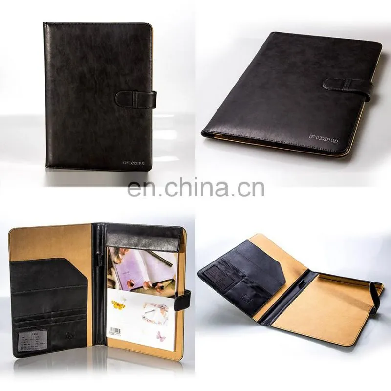 Top Popular Leather Zipper Portfolio With Calculator and Card Slots