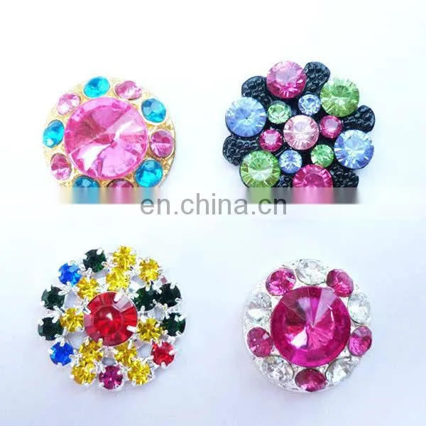 Trendy colorful cheap bulk rhinestone buttons