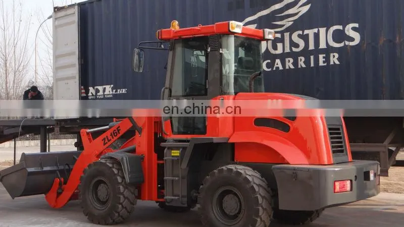 1600kg Rated loading Hydraulic boom front loader with road sweeper