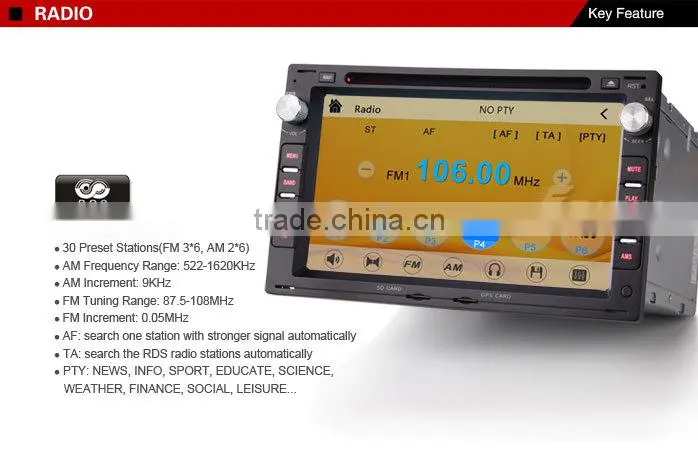 Erisin ES7648V 2 Din 7 inch Car Radio Bluetooth for Golf 4 Jetta