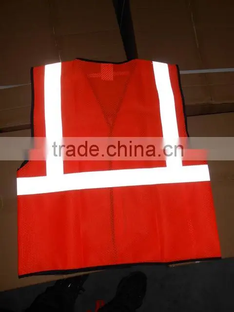 ANSI Class2 High Visibility Fluorescent Mesh Safety Vest