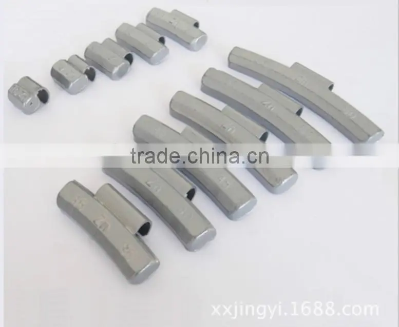 Zinc clip-on balance weight for aluminum rims