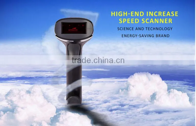 Portable laser wired barcode scanner with USB cable for supermarkett and POS system