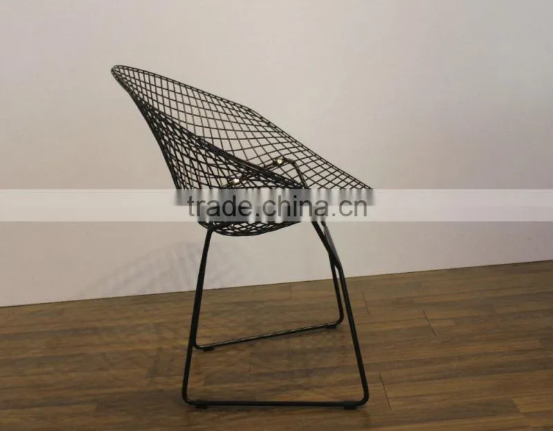 Chromed plated frame living room furniture bertoia chair