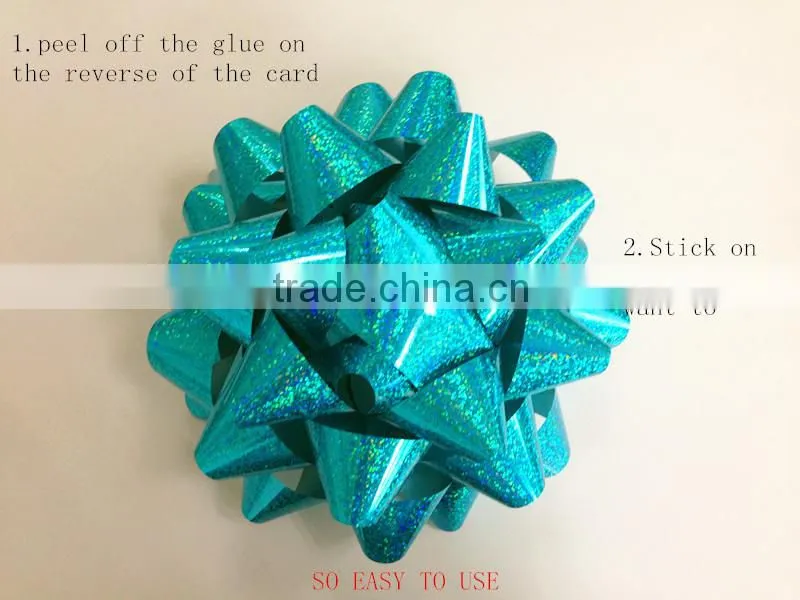Giant Confetti Bow - Gold Color 230m dia with 25mm wide ribbon and 30 loops