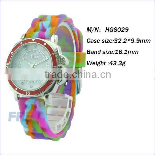 2013 Newest women multi color silicon strap watches