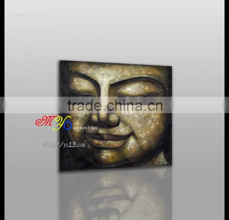 oil painting on canvas home decoration buddha head hand painted