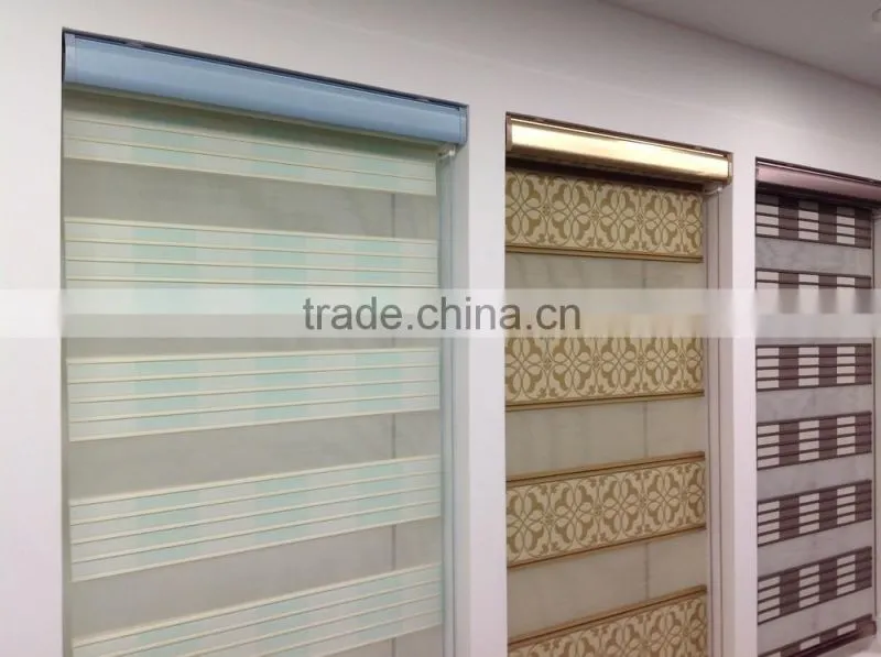 2016 wholesale factory drape window / zebra blind / horizontal roller blind