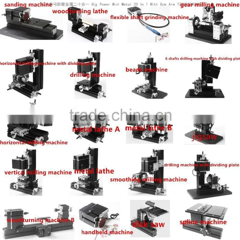 China supplier newest design Big Power Mini Metal 20 In 1 With Bow Arm cooltool for hobby amateur