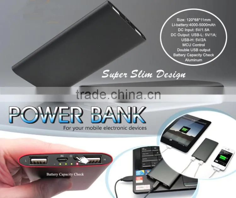 2015 canton fair newest electronic product slim power bank 20000mah