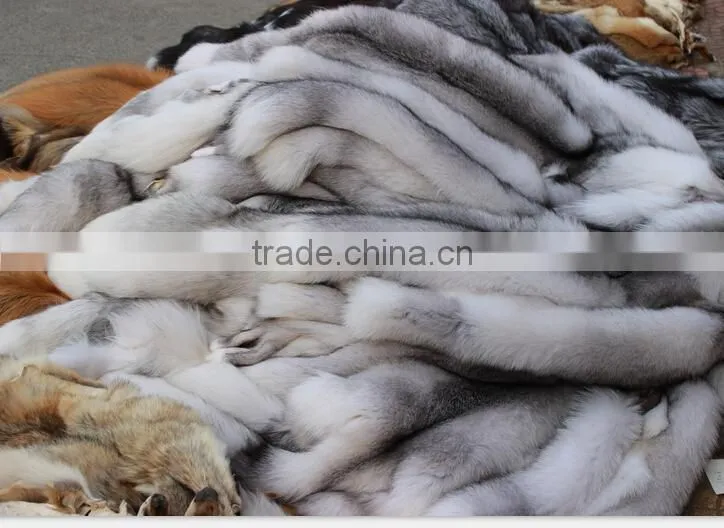 High fashion Real White Fox Fur Wholepieces Skin and Fur