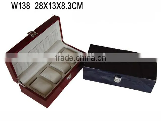 wholesale china OEM supply wooden multiple watch big jewelry box W1196