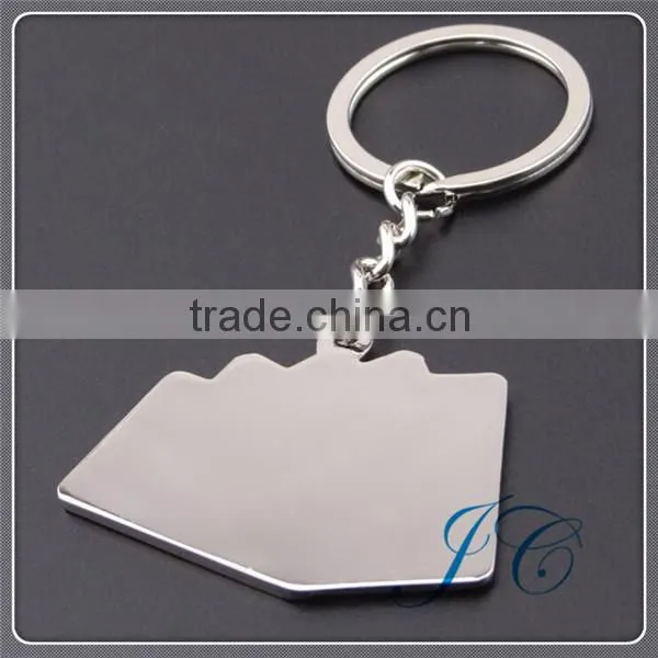 Hot Sale Custom Poker Shape Zinc Alloy Keychain With Cheaper Wholesale