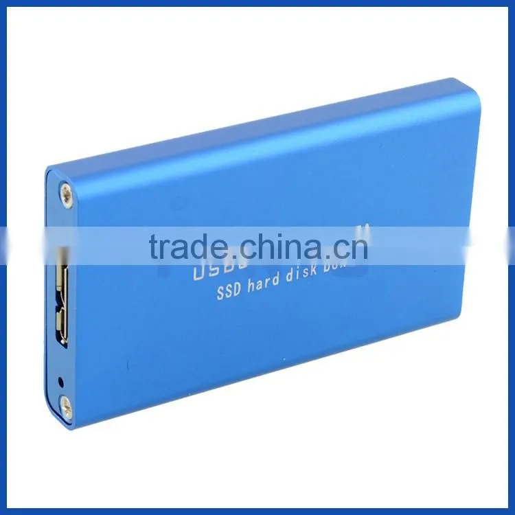 Panto Aluminium mSATA SSD enclosure USB 3.0 to 6Gbps 30*50 mSATA SSD converter box
