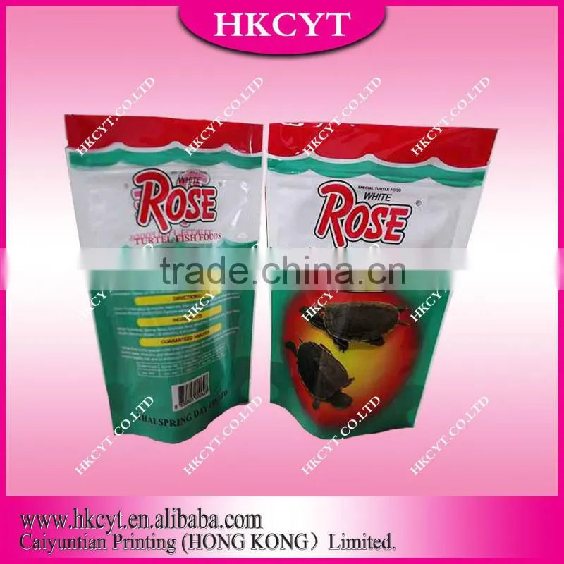 Sea feed packaging bag foe aluminum foil/Customs sea food packaging with slide zipper