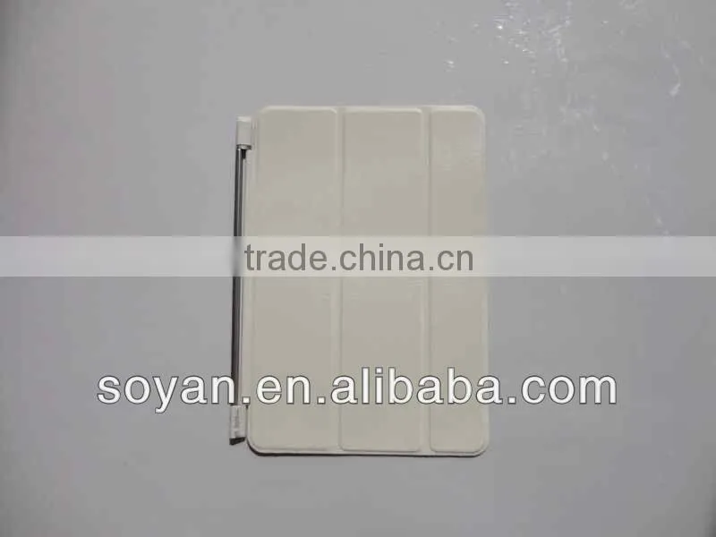 Palm print PU leather sleeve for ipad min,can be folded,offer various colors