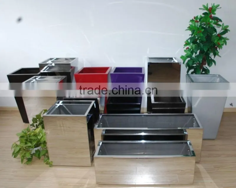 Audemar Decorating 1.2MM Thickness Stainless Steel Living Wall Planter In Mirror Face