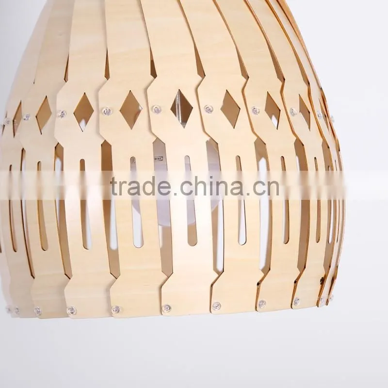 LED pendant light JK-8005B-34 New modern designer wood led pendant light for restaurant