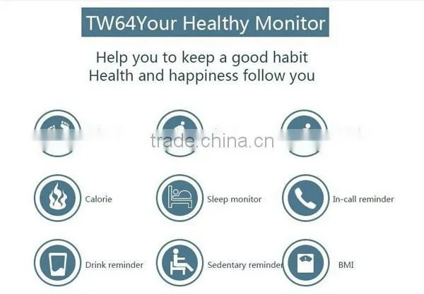 Bluetooth 4.0 smart wristband, Health,sport smart bracelet TW64
