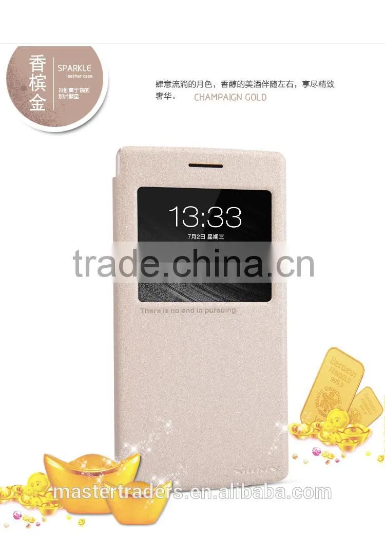 Genuine NILLKIN Sparkle Series Flip Luxury PU Leather Case Skin Back Cover For One Plus MT-2749