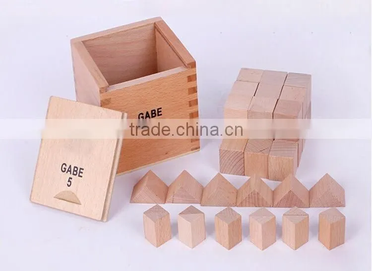 continued selling kids learning toys cubes & triangular prisms OEM gabe creative toys