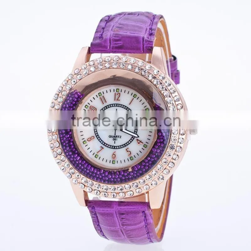 HH189 Famous Brand GOGOEY Diamond women Watches top Quality Leather Strap Dress Watch Quartz Watch Hours clock women montre femm
