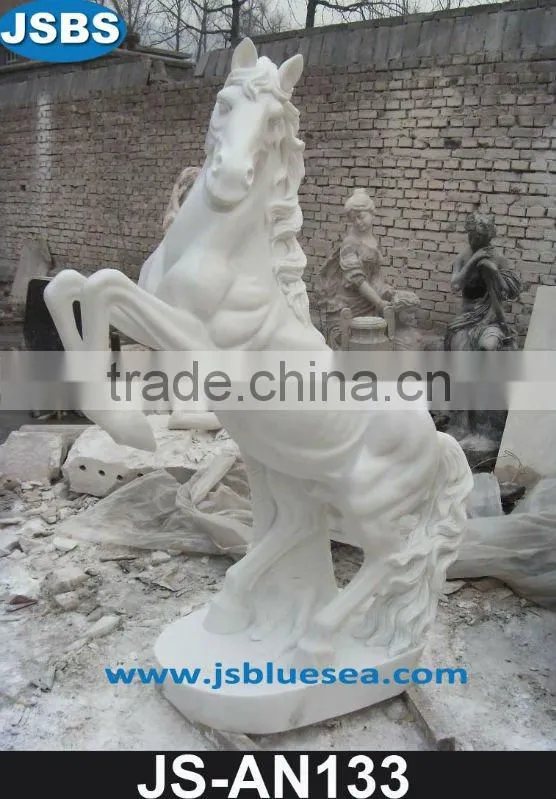 White marble sleeping lion statue