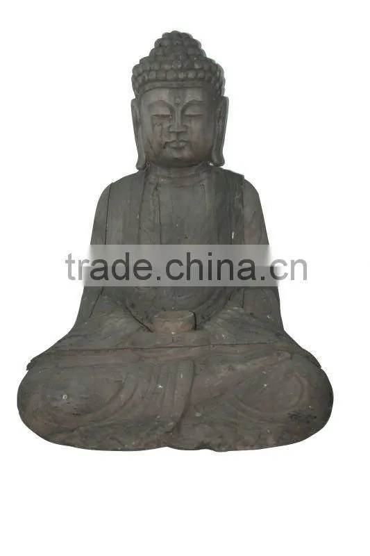 Chinese antique wooden Sitting Buddha