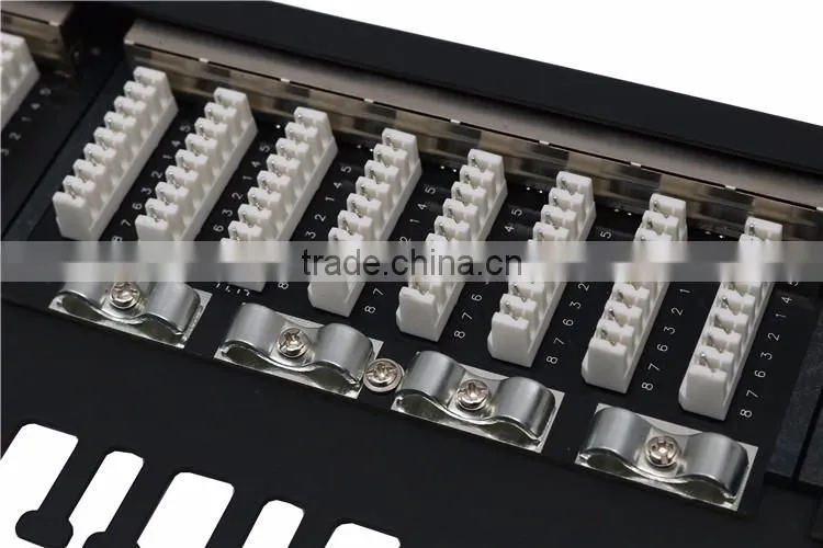 24 ports FTP CAT5e patch panel with LED Light, easy to detect rj45 type