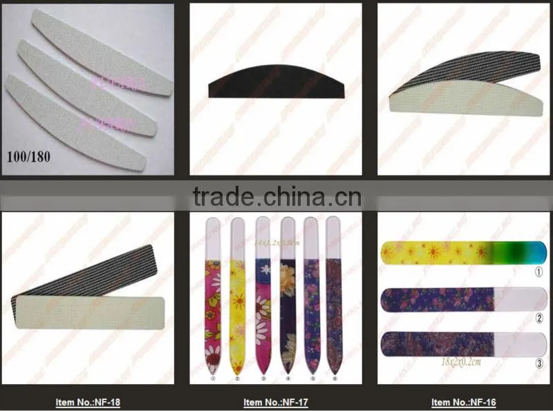 Factory priceProfessional High quality White Sanding Zebra custom printed nail file100/180,80/80