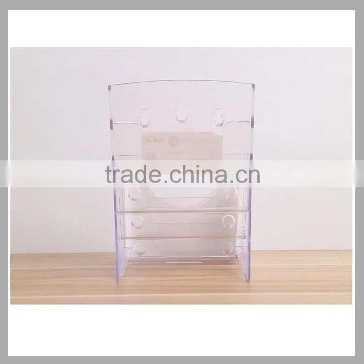 Three layer desktop menu display stand A5 brochure holder