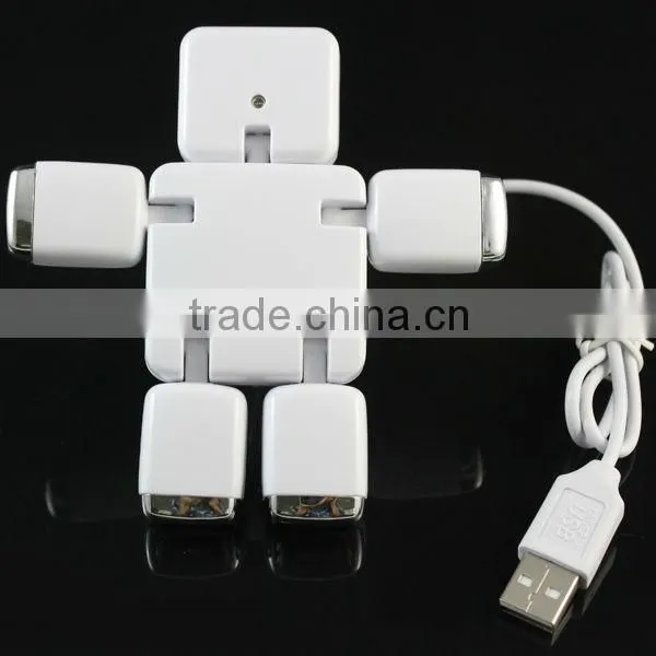High Speed USB 2.0 Cool Robot 4 Port Usb Man Hub Splitter